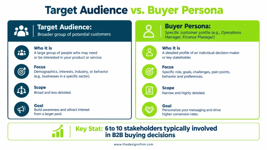 How to find your target audience 2 Target audience vs buyer persona