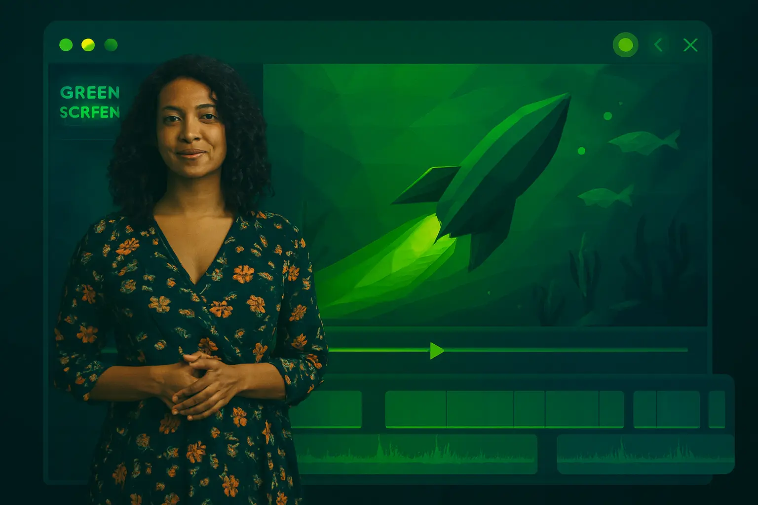 Green screen and chroma keying