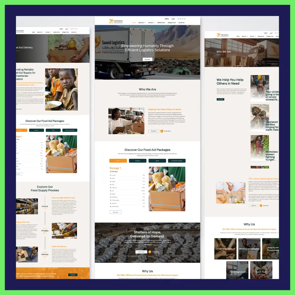 Saaeid logistics website design and development