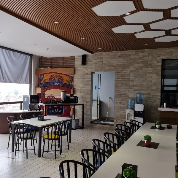 Tkxel building cafetaria