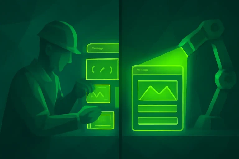 Traditional web development vs ai website builders