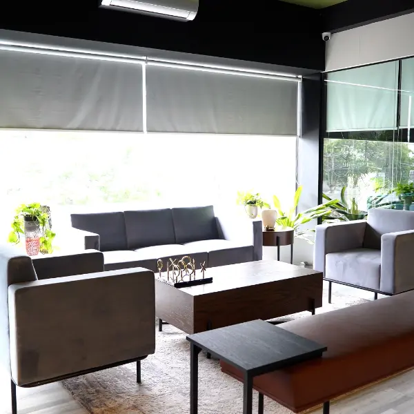 Waiting area of techverx office building