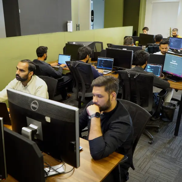 Work area of techverx office